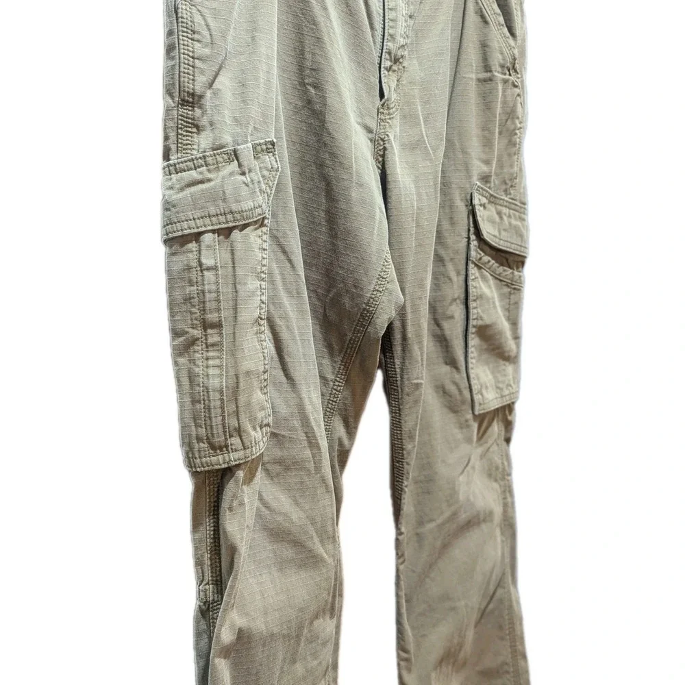 Carhartt Force Relaxed Fit Ripstop Cargo Work Pants Men 38 x 32 Tan Heavy Cotton